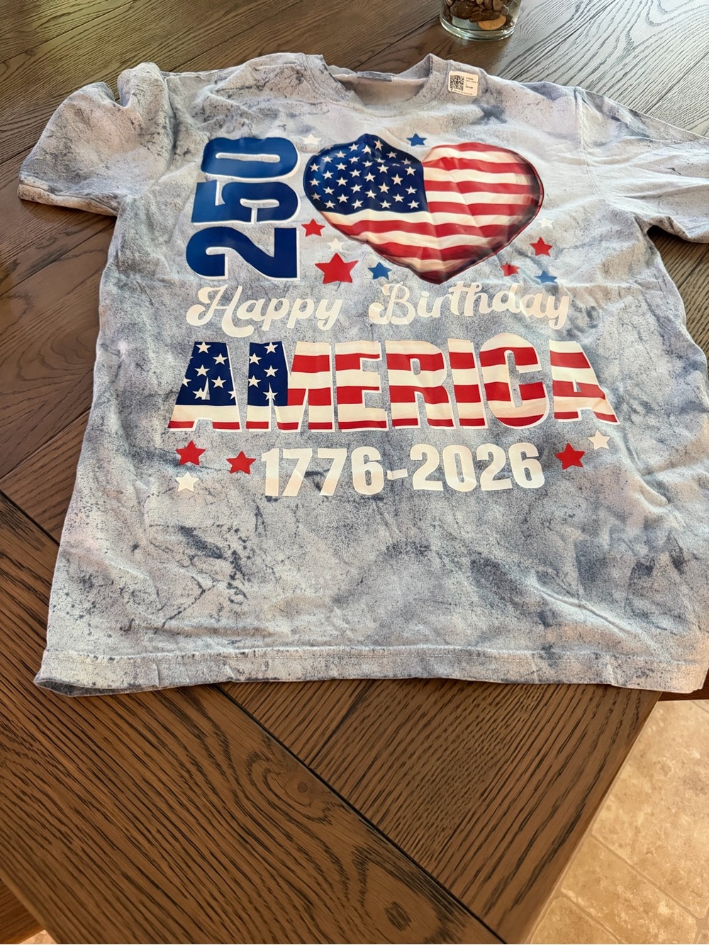 This USA 250th anniversary birthday design